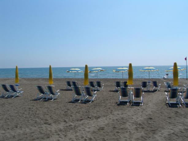 Spiaggia privata dell'hotel 