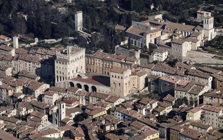 Vista Centro Gubbio, citta medievale Umbra