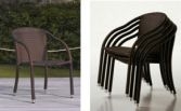 sedia da esterno impilabile, sedia alto design da