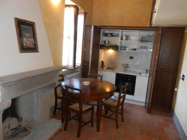 Angolo cottura attrezzato e zona giorno, Appartamenti