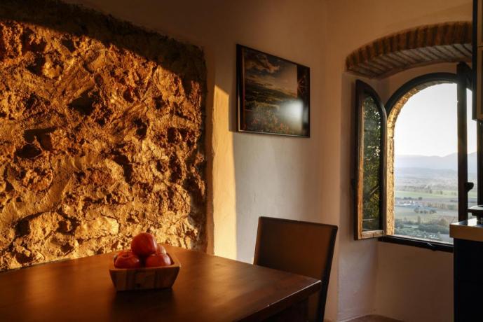 Appartamento-Giolli Sala con vista in Borgo-sul-Clitunno Umbria 