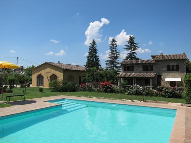 Casale Umbro: piscina appartamenti-vacanza da 2/4/6/7 persone