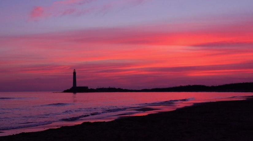 Tramonto villaggio turistico vicino Trapani 