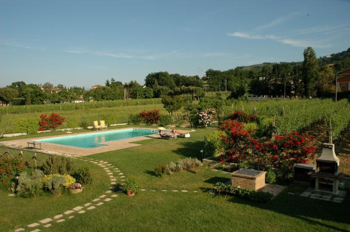 Piscina ed Orto Biologico in Agriturismo Umbria
