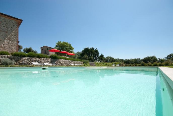 Grande piscina immersa nel verde