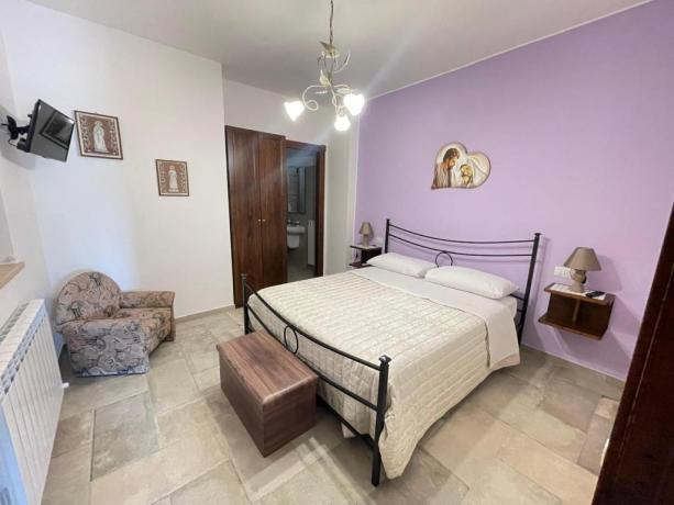 Camera matrimoniale con bagno privato appartamento Vista Assisi 