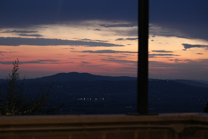 Romantico Tramonto al Castello vicino a Spoleto