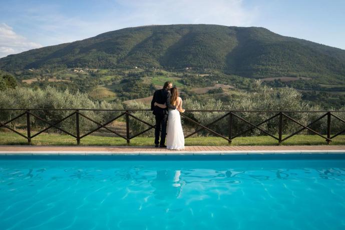 Piscina ad Assisi con vista Panoramcia 