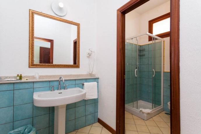 Bagno privato in camera Residence Palinuro
