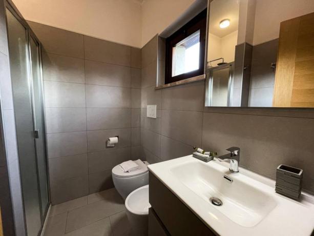 Bagno privato doccia appartamenti-vacanze Montefalco 