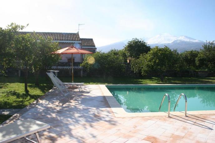 Agriturismo con piscina vicino all'Etna e al mare