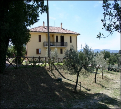 Vialetto di ingresso dell'agriturismo 