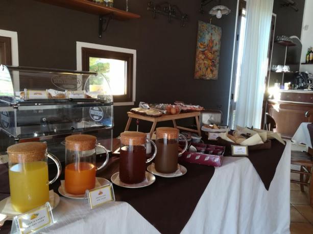 Buffet colazione resort vicino Riserva Naturale dello Zingaro 
