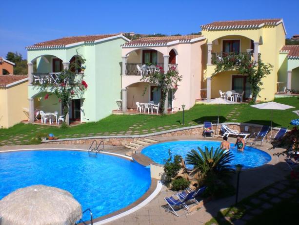 Tra CastelSardo e Santa Teresa di Gallura, a Badesi affitto per Vacanza Monolocali, Bilocali e Trilocali con piscina per adulti e bambini