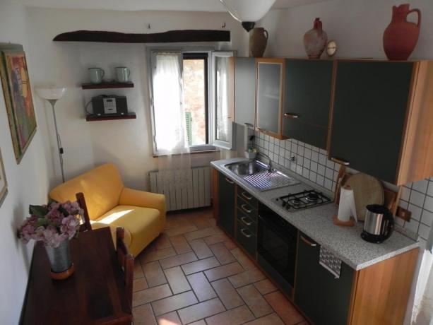 Cucina appartamento B&B vicino al Trasimeno 