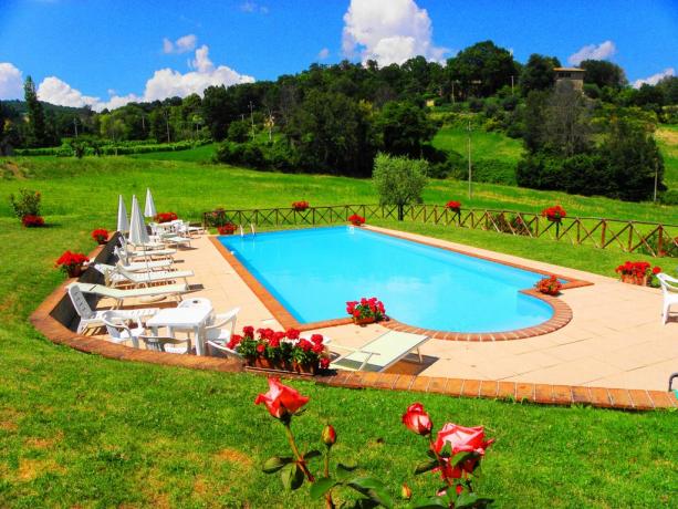 Agriturismo a Gubbio con Piscina e appartamenti vacanza 