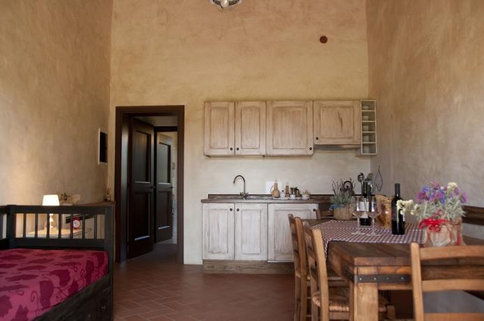 angolo cottura, zona giorno, appartamento vacanza in toscana