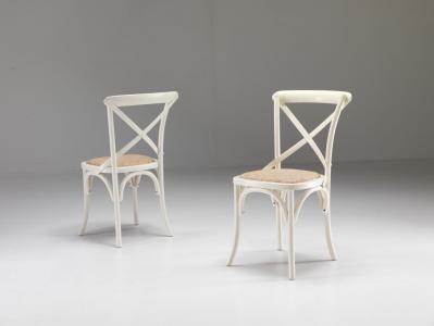 Sedia Cross bianco antico