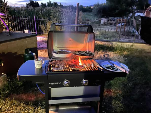 Barbecue professionale in giardino  