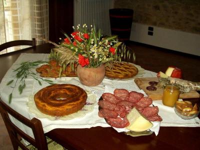 Abbondante colazione con prodotti tipici