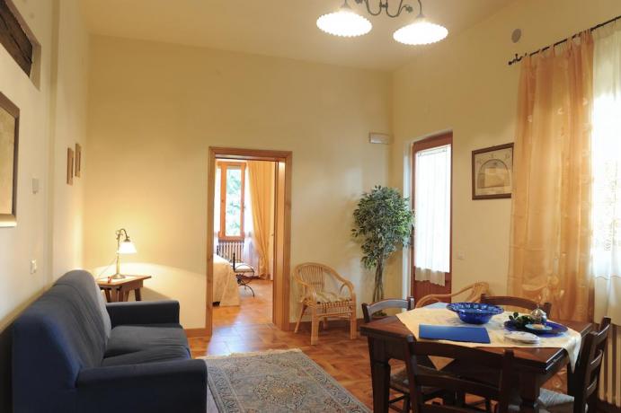 Area soggiorno Appartamento Il Cedro in Umbria 