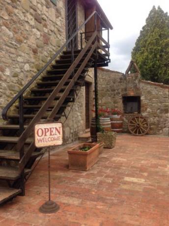 Ingresso del Bed and Breakfast in Umbria