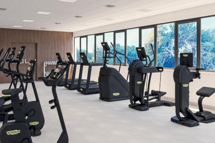 Palestra attrezzata in Resort 4****,zona fitness 