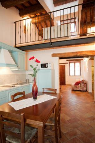 Cucina appartamento papavero in agriturismo
