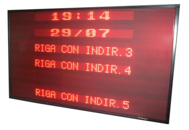 Display multiriga con scritte scorrevoli prezzi