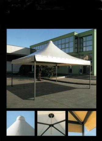 Gazebo in acciaio metri 5x5, particolari