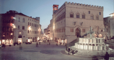 Piazza IV novembre e Galleria nazionale