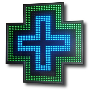 Croce farmacia a led bicolore