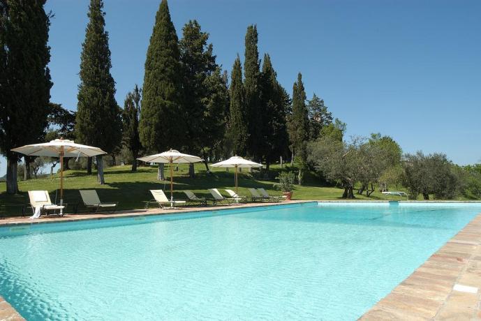 Piscina Panoramica in Appartamenti-Vacanza Vicino Umbertide 