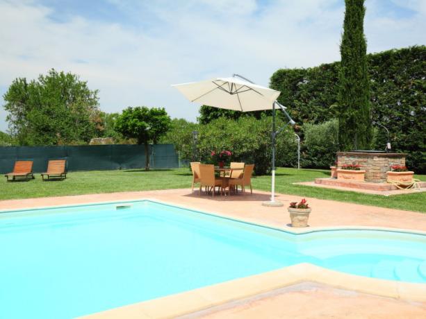 Piscina in casa Vacanza in Umbria 