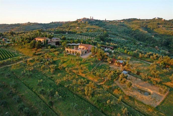 Agriturismo Città della Pieve con vista vallata umbra 