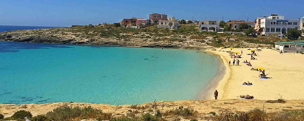 Vista mare da Villaggio vicino Lampedusa
