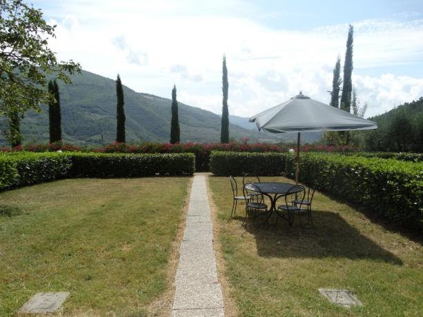 Appartamenti con cortile e vista panoramica in umbria 