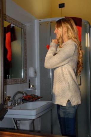 Bagno con doccia in camera