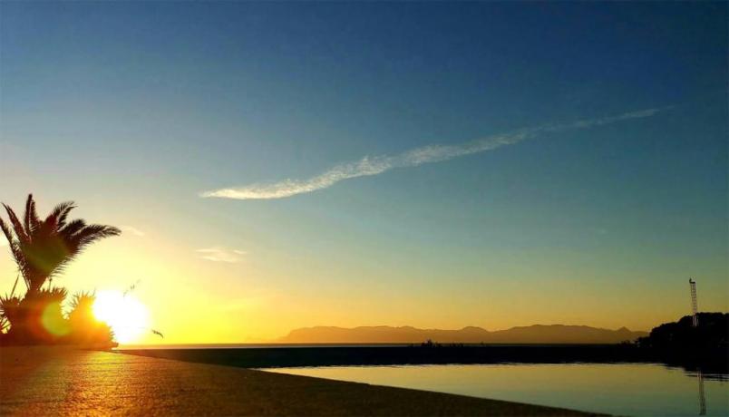Tramonto vista villaggio del mare, San-Vito lo Capo 