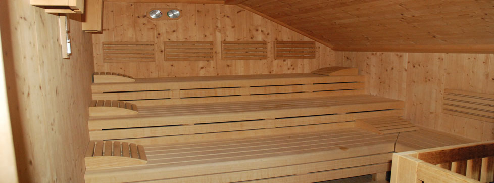 sauna centro benessere sulle dolomite