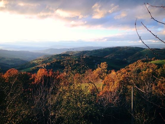 Caratteristico paesaggio autunnale umbro