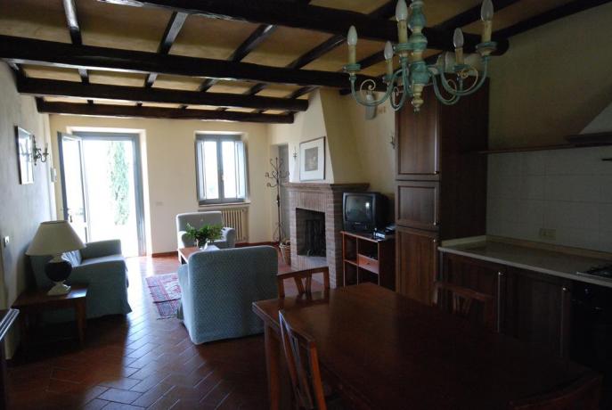 Angolo cottura + divano tavolo Casolare Vacanza Terni