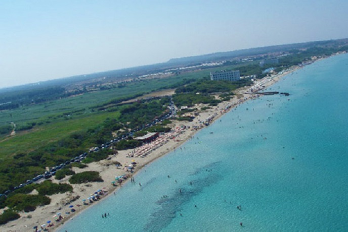 Vista spiaggia Marina di Mancaversa nel Salento