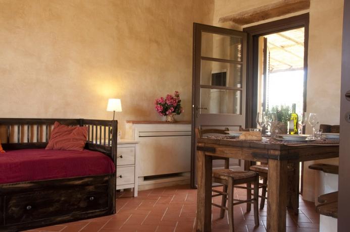 patio, appartamento 4 persone, vacanza in Toscana