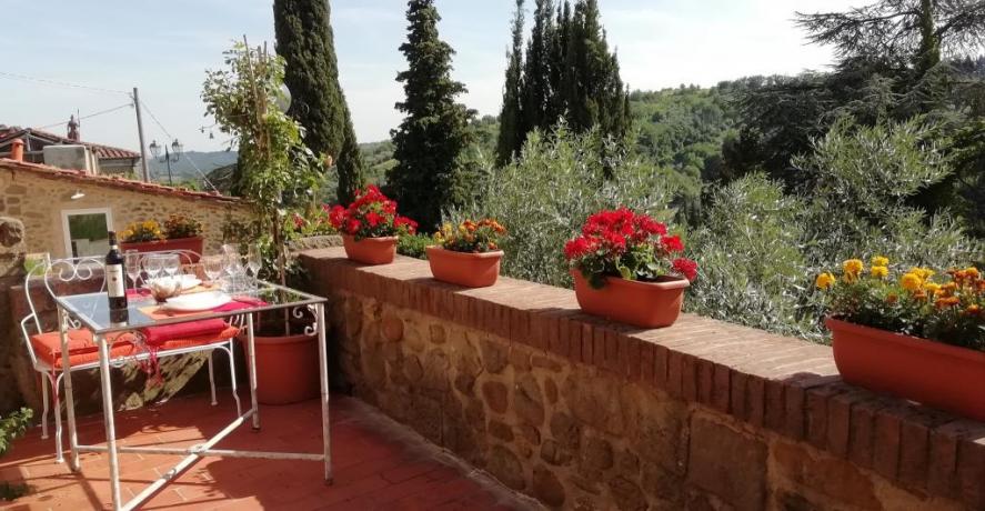 Terrazza panoramica villa a Collodi vicino casa Pinocchio