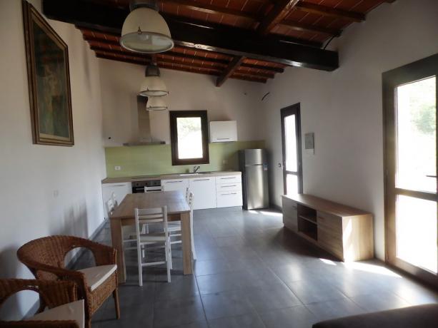 Cucina e Soggiorno Dell' Appartamento Family