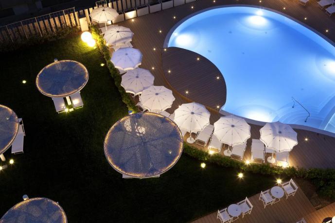 Vista Piscina del Family Hotel di Pesaro