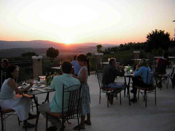 Terrazza panoramica agriturismo a Città della Pieve 