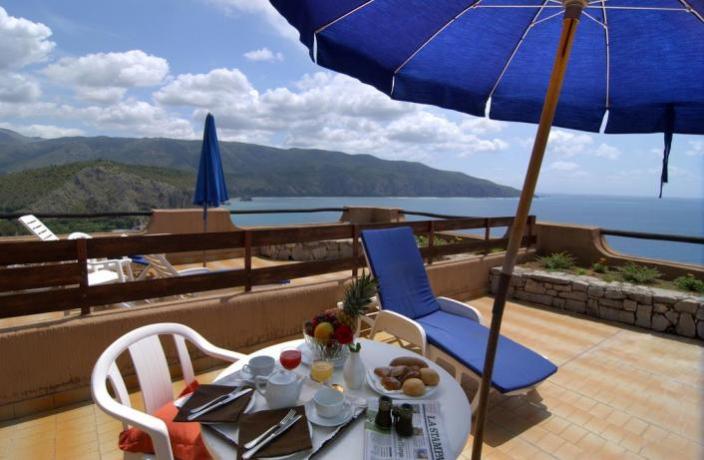 Vista panoramica terrazza hotel 4 stelle Palinuro