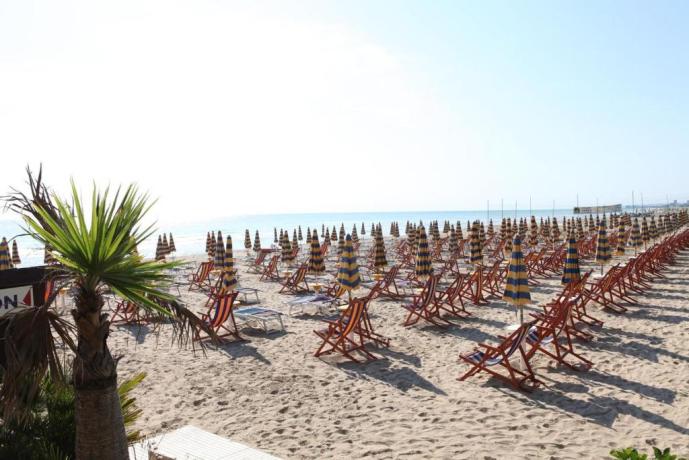 Spiaggia privata ombrelloni-lettini Villaggio Silvi-marina 